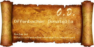 Offenbacher Donatella névjegykártya